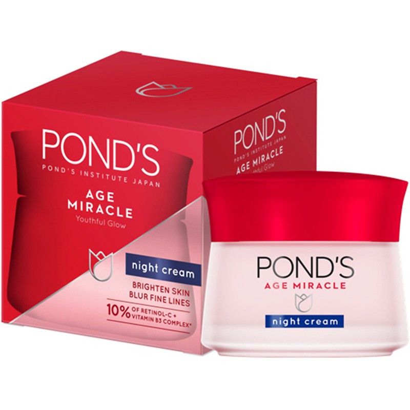 کرم ضد چروک شب پوندز مدل ponds age miracle  حجم 50 میلی لیتر